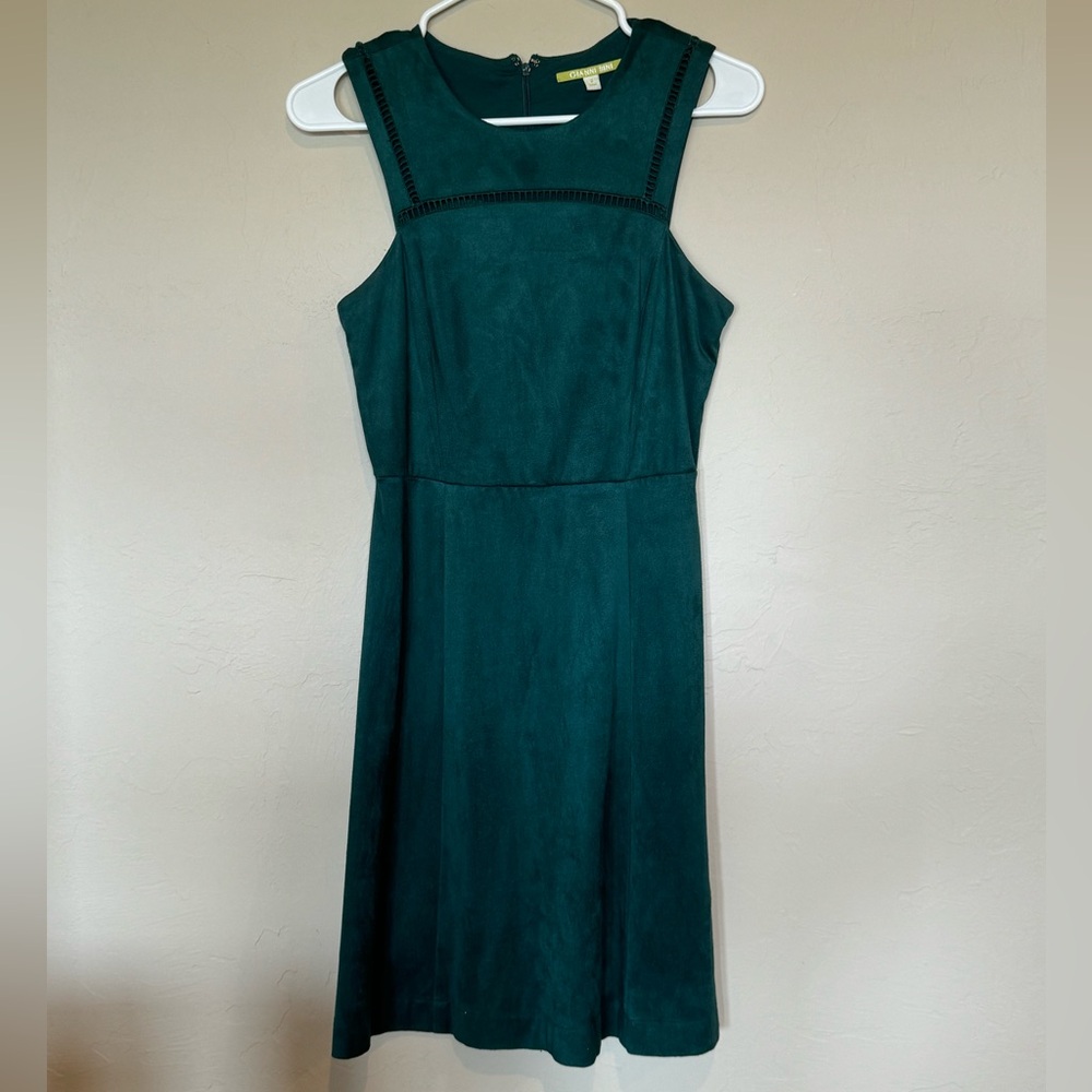 Hunter Green velour Gianni Bini Dress size 2